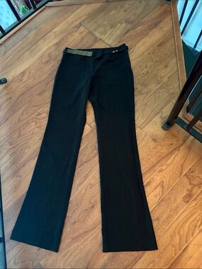 Heart Moon Star Vintage Black Flare Trouser Pants Size 0